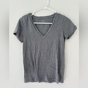 Classic Gray J Crew V-Neck Tee